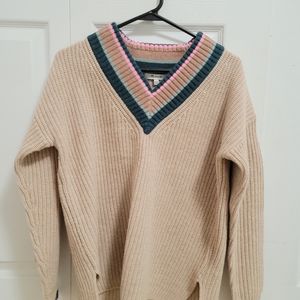 Madewell stripped v-neck sweater